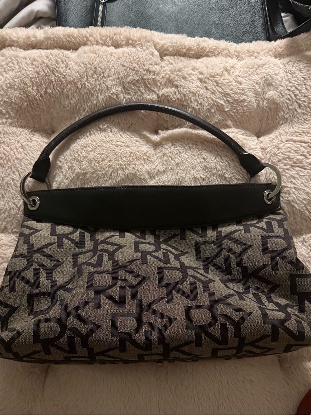 Vintage* DKNY Dark Brown Leather Crossbody Messenger Bag